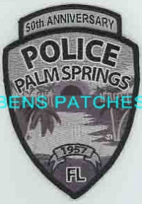 FLORIDA,PALM SPRINGS POLICE 50TH ANNIVERSARY SUBDUED 1